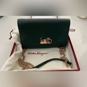 NEW !!! Salvatore Ferragamo Cross Body Bag - green color for sale !!!